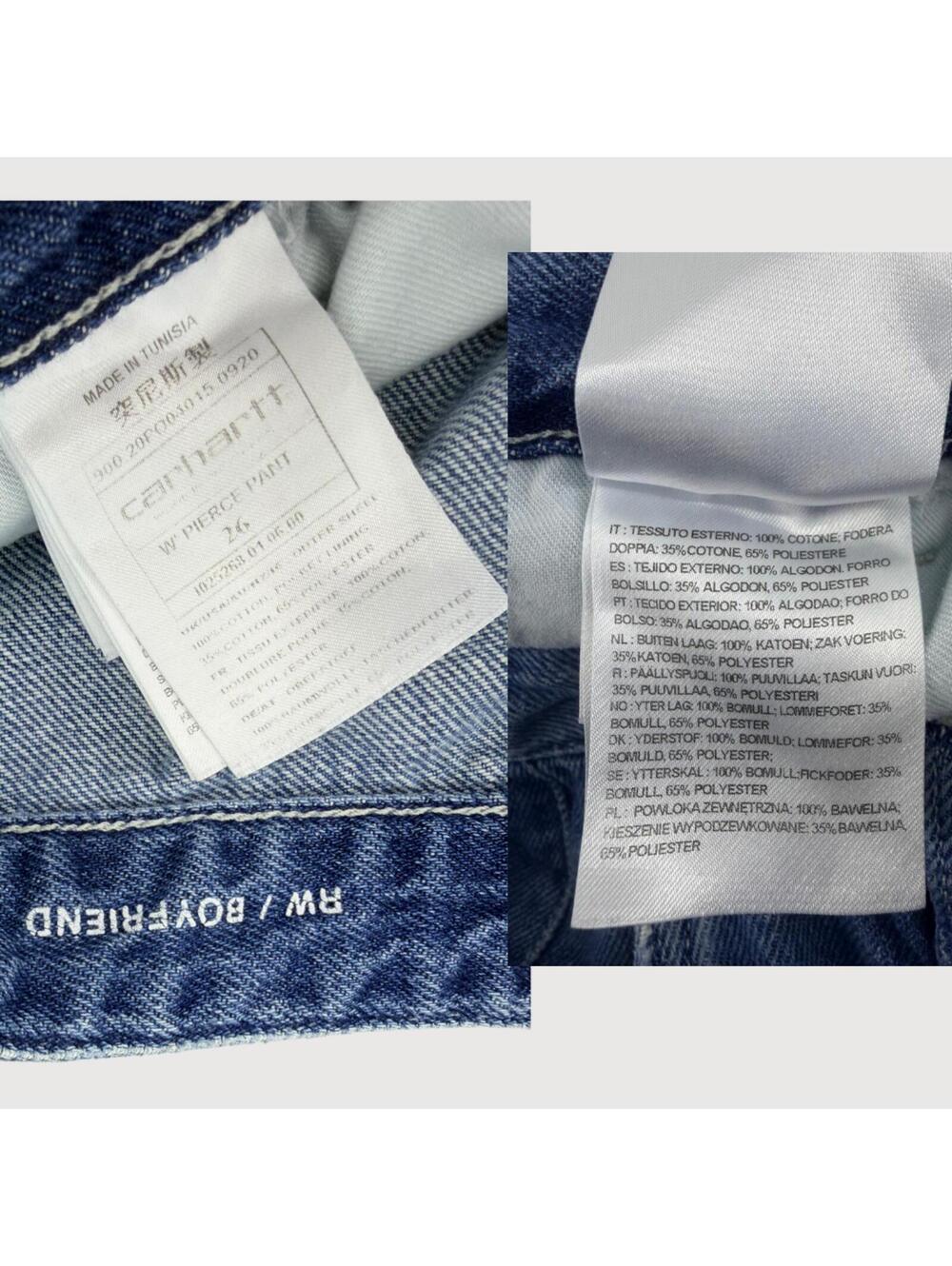 Carhartt WIP Pierce Boyfriend Carpenter Jeans 26 - Picture 5 of 9